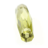 LEMON QUARTZ FACETED TUBE (TWO HALF DRILL) 16X4MM 2.20 Cts.