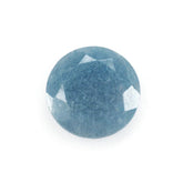 MILKY BLUE QUARTZ BOTH SIDE TABLE CUT ROUND 12MM 4.00 Cts.