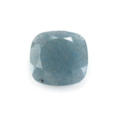 MILKY BLUE QUARTZ BOTH SIDE TABLE CUT CUSHION 12MM 4.07 Cts.
