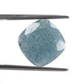 MILKY BLUE QUARTZ BOTH SIDE TABLE CUT CUSHION 12MM 4.07 Cts.