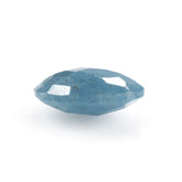 MILKY BLUE QUARTZ IRREGULAR CUT BRIOLETTE OVAL 10X8MM 2.30 Cts.