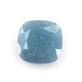MILKY BLUE QUARTZ BOTH SIDE TABLE CUT CUSHION 12MM 4.30 Cts.
