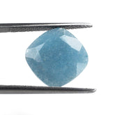 MILKY BLUE QUARTZ BOTH SIDE TABLE CUT CUSHION 12MM 4.30 Cts.