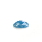 MILKY BLUE QUARTZ ROSE CUT OVAL CAB 5X3MM 0.18 Cts.