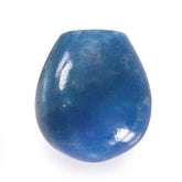 MILKY BLUE QUARTZ PLAIN DROPS (HALF DRILL) 12X11MM 10.92 Cts.