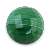 MALACHITE CHECKER ROUND CAB 14MM 15.65 Cts.