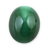 MALACHITE CAT'S EYE OVAL CAB 12X10MM 6.55 Cts.