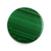 MALACHITE CHECKER ROUND CAB (FLAT) 9MM 2.59 Cts.