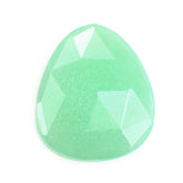 MINT GREEN CHRYSOPRASE ROSE CUT BRIOLETTE TRILLIONISH 13X11MM 3.88 Cts.