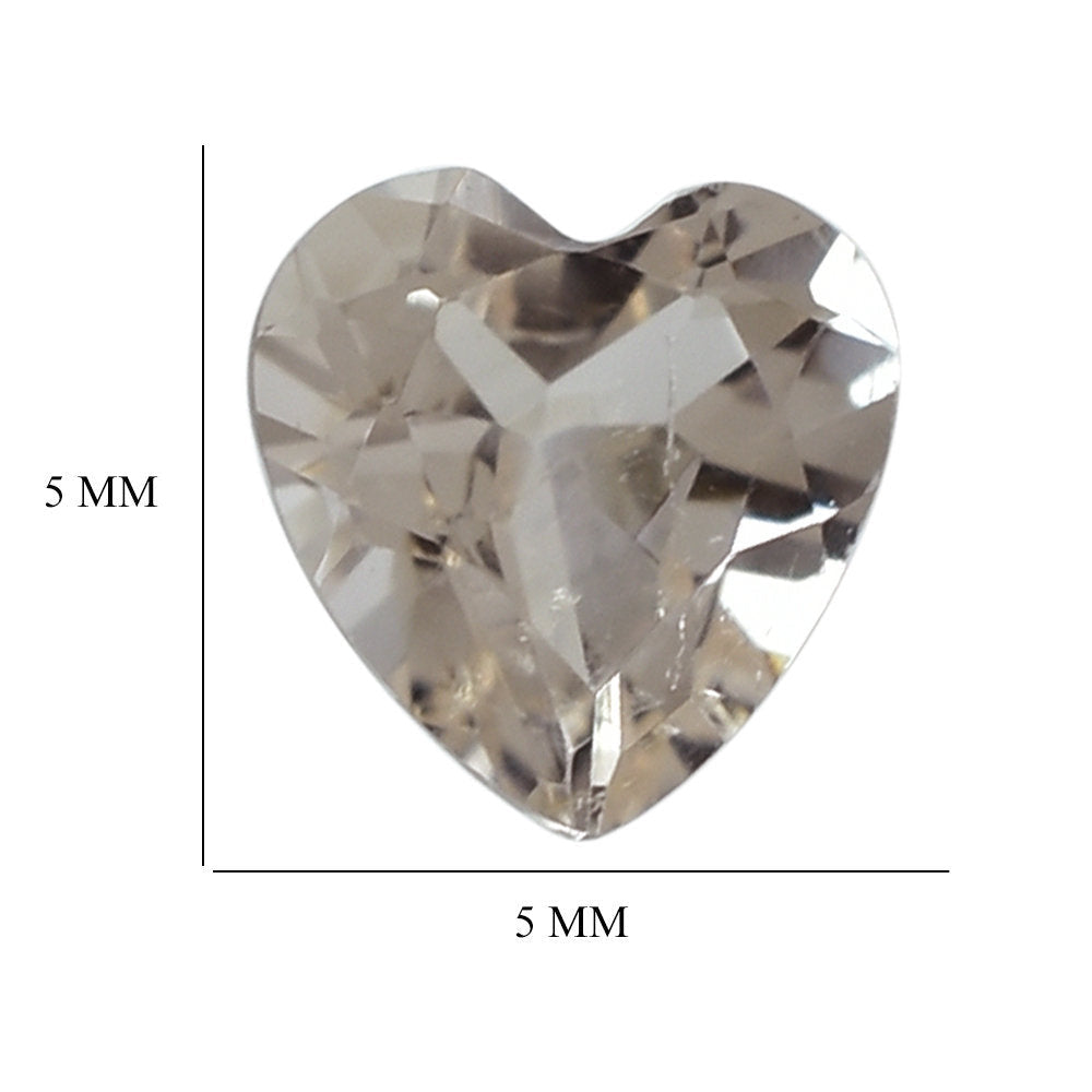 PEACH MORGANITE CUT HEART (AA/SI) 5MM 0.41 Cts.