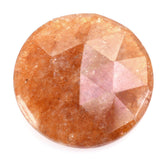 ORANGE AVENTURINE QUARTZ ROSE CUT BRIOLETTE ROUND 15MM 7.06 Cts.