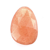 ORANGE AVENTURINE ROSE CUT BRIOLETTE PEARISH 14X10MM 3.69 Cts.