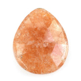 ORANGE AVENTURINE QUARTZ ROSE CUT BRIOLETTE PEAR 18X14.50MM 7.44 Cts.