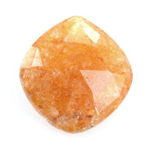 ORANGE AVENTURINE QUARTZ ROSE CUT BRIOLETTE IRREGULAR CUSHION 12X11.50MM 3.33 Cts.