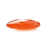 ORANGE DYED JADE ROSE CUT BRIOLETTE PEARISH 14X10MM 3.79 Cts.