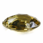 OLIVE QUARTZ ROSE CUT BRIOLETTE ROUND WITH TWO HOLE (FULL DRILL) (DES#63) 16MM 10.05 Cts.