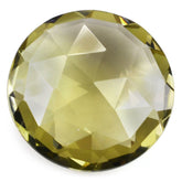 OLIVE QUARTZ ROSE CUT BRIOLETTE ROUND 16MM 10.22 Cts.
