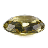 OLIVE QUARTZ ROSE CUT BRIOLETTE ROUND 16MM 10.22 Cts.