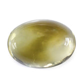 OLIVE QUARTZ OVAL CAB 14X10MM 6.29 Cts.