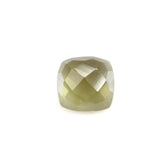 OLIVE QUARTZ CHECKER CUSHION CAB 5MM 0.58 Cts.