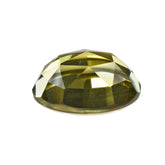 OLIVE QUARTZ ROSE CUT OVAL CAB 12X10MM 4.50 Cts.