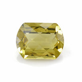 OLIVE QUARTZ CHECKER CUT CUSHION 16X12MM 9.69 Cts.