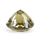 OLIVE QUARTZ CONCAVE CUT ROUND 9MM 3.10 Cts.