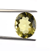 OLIVE QUARTZ CUT OVAL 12X10MM 4.42 Cts.