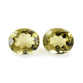 OLIVE QUARTZ CUT OVAL 12X10MM 4.42 Cts.