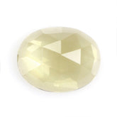OLIVE QUARTZ ROSE CUT OVAL CAB 9X7MM 1.74 Cts.