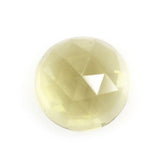 OLIVE QUARTZ ROSE CUT ROUND CAB 6MM 0.79 Cts.
