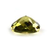 OLIVE QUARTZ CHECKER CUT CUSHION 14MM 9.43 Cts.
