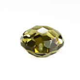 OLIVE QUARTZ FOOTBALL CUT BRIOLETTE PEAR (HALF DRILL) 10X8MM 2.60 Cts.