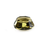 OLIVE QUARTZ FOOTBALL CUT ROUND CAB 7MM 1.37 Cts.