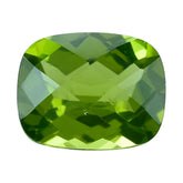 PERIDOT CHECKER CUT (GREEN/CLEAN) CUSHION 10.00X8.00 MM 3.15 Cts.