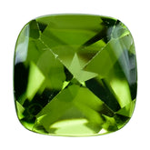 PERIDOT BUFF TOP (GREEN/CLEAN) CUSHION 9.00X9.00 MM 3.21 Cts.