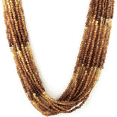 HESSONITE 3.00-3.50MM PLAIN ROUND BEADS 16" LINE