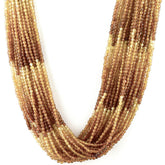 HESSONITE 3.50-4.00MM PLAIN ROUND BEADS 16" LINE