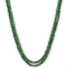 EMERALD 4.00-4.50MM FACETED ROUNDEL BEADS 14-18" LINE