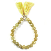 YELLOW SAPPHIRE 10MM PLAIN BALLS 8" PER LINE