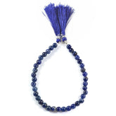 BLUE SAPPHIRE 6-6.50MM PLAIN BALLS 8" PER LINE