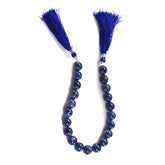 BLUE SAPPHIRE 10MM PLAIN BALLS 8" PER LINE