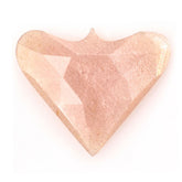 PEACH MOONSTONE ROSE CUT FANCY CARVED HEART CAB (LITE)(CLEAN) 22.00X18.60 MM 6.13 Cts.