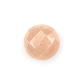 PEACH MOONSTONE CHECKER CUT ROUND CAB (MEDIUM)(CLEAN) 7.00X7.00 MM 1.10 Cts.