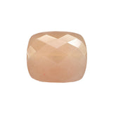 PEACH MOONSTONE CHECKER CUT BRIOLETTE CUSHION (MEDIUM)(CLEAN) 14.00X12.00 MM 7.47 Cts.
