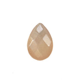 PEACH MOONSTONE CHECKER CUT BRIOLETTE PEAR (MEDIUM)(CLEAN) 6.00X4.00 MM 0.36 Cts.