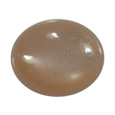 PEACH MOONSTONE PLAIN CAB OVAL CLEAN 12.00X10.00 MM 4.53 Cts.