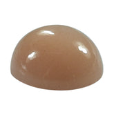 PEACH MOONSTONE PLAIN CAB ROUND CLEAN 10.00X10.00 MM 3.84 Cts.