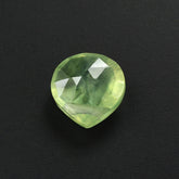 PREHNITE ROSE CUT BRIOLETTE PEAR/TABEEZ (FULL DRILL) 8MM 2.45 Cts.