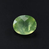 PREHNITE CHECKER CUT OVAL 12X10MM 5.20 Cts.